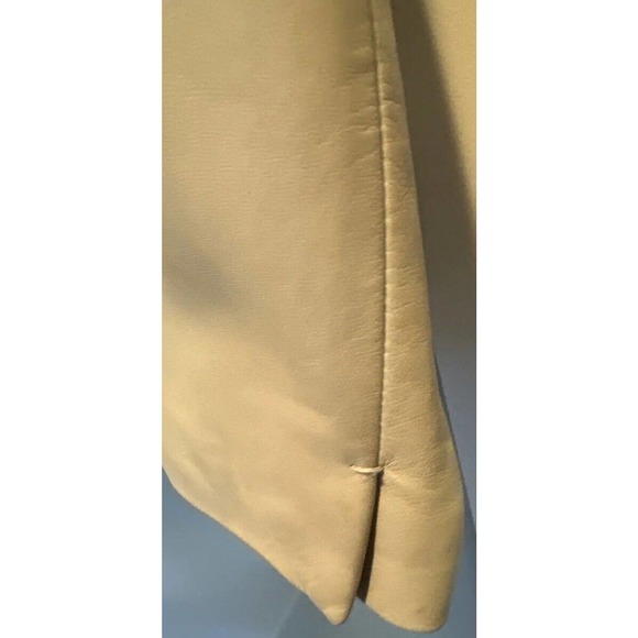 JIL SANDER Beige lamb leather extremely soft 2 Hidden Button Women’s Jacket 36 - Picture 5 of 12